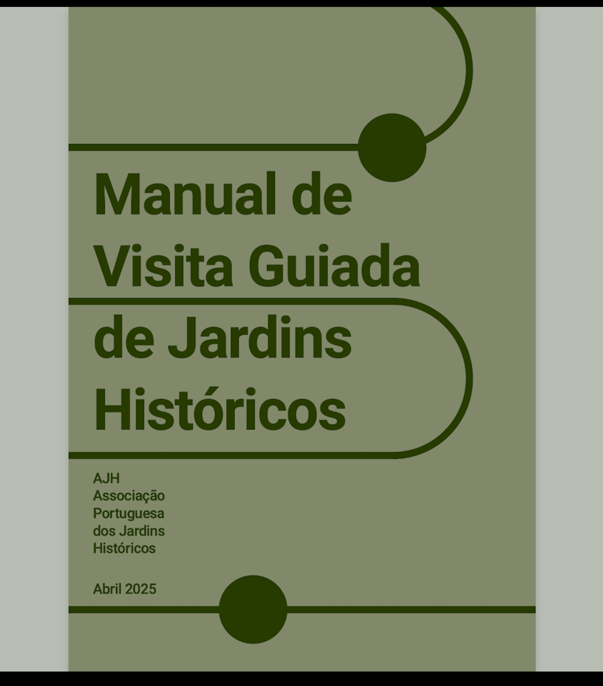 Apresentação. Manual de Visita Guiada de Jardins Históricos / 22 ABR / 18H
